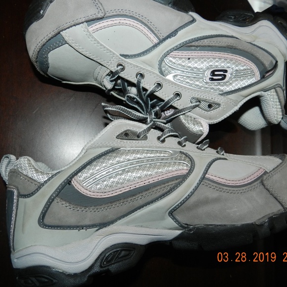 Woman's Sketchers Work Grey/Pink Steel Toe Sho - Picture 6 of 6